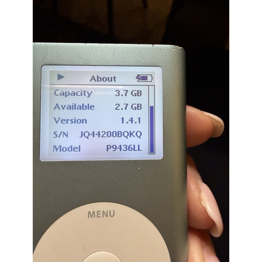 Apple iPod A1051 Light Blue 4GB Model P9436LL Works Music - Picture 12 of 14